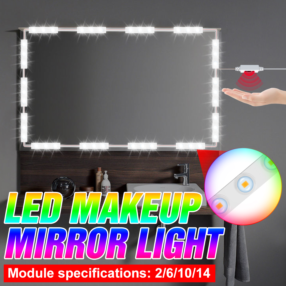 Dressing Table Vanity With Lighted Mirror - Makeup Mirror Light Vanity Hand Sweep