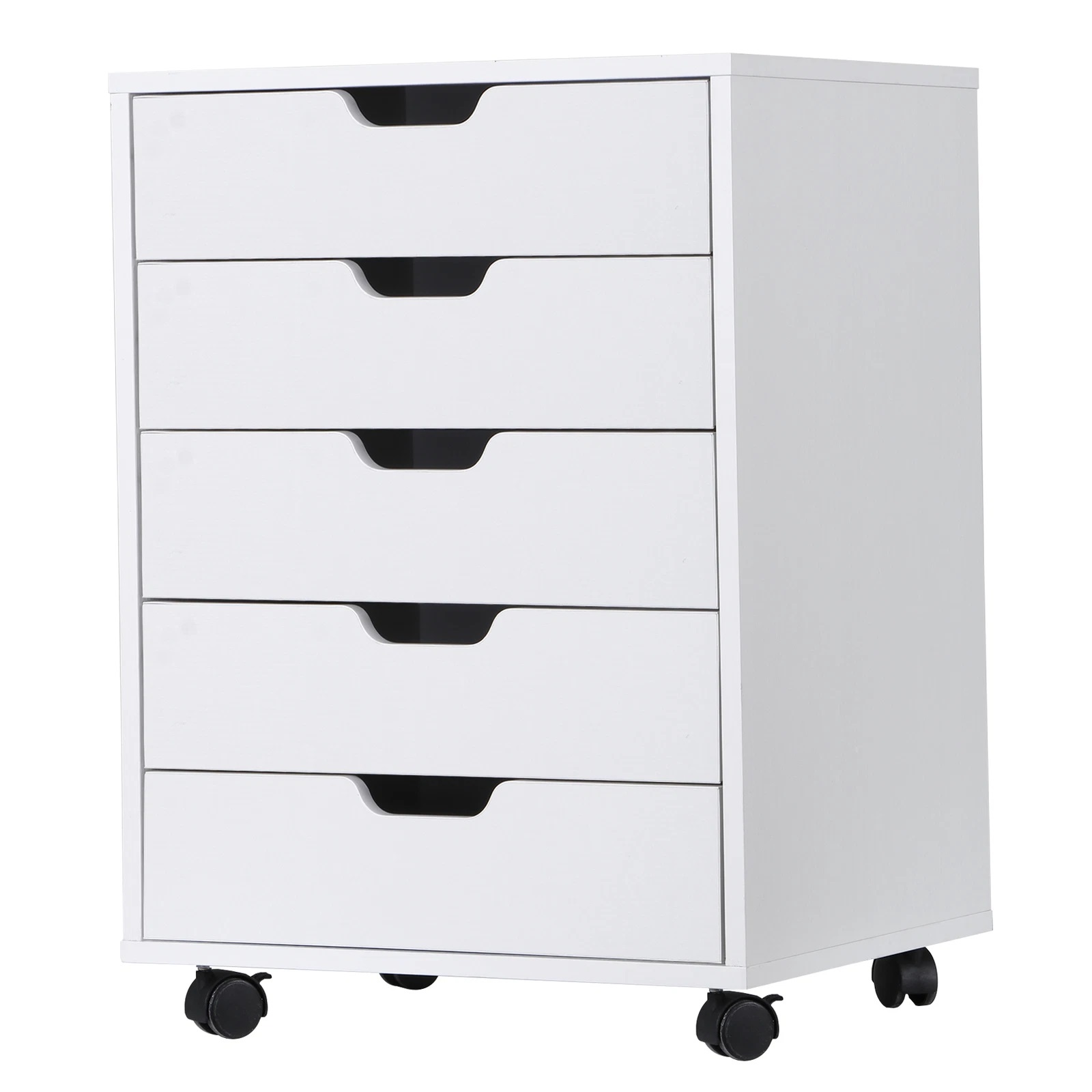Bedroom Furniture - 5 Drawer Dresser Modern Wood Chest