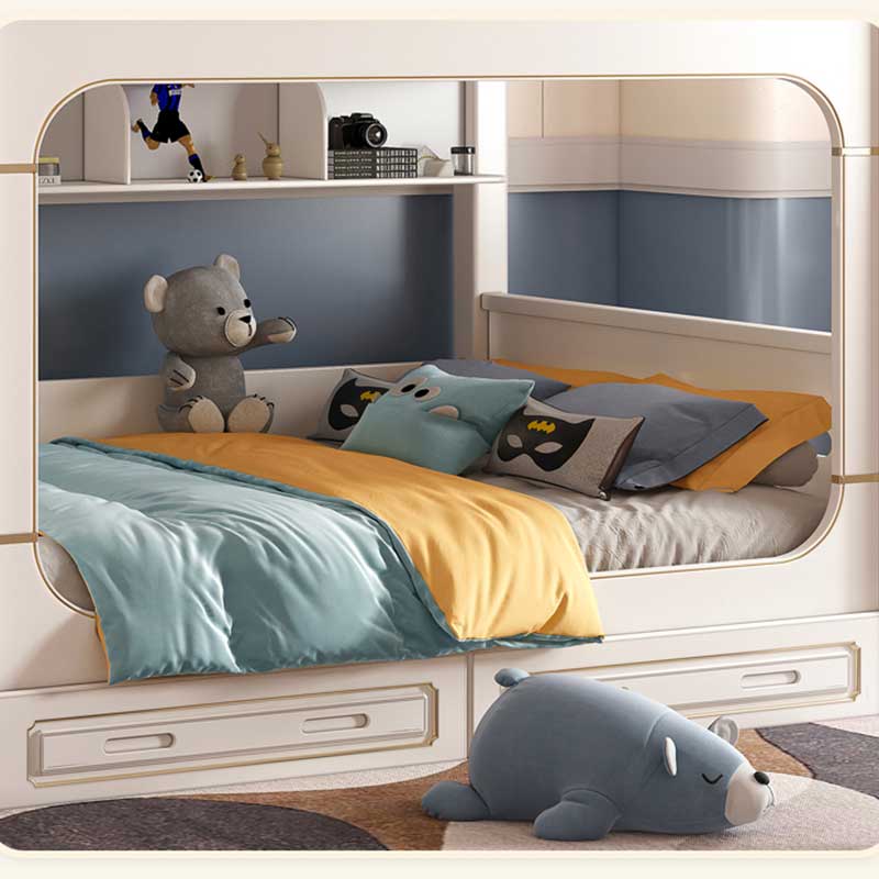 Bunk Bed With Stairs And Slide - &Modern House White Boys Girl Children