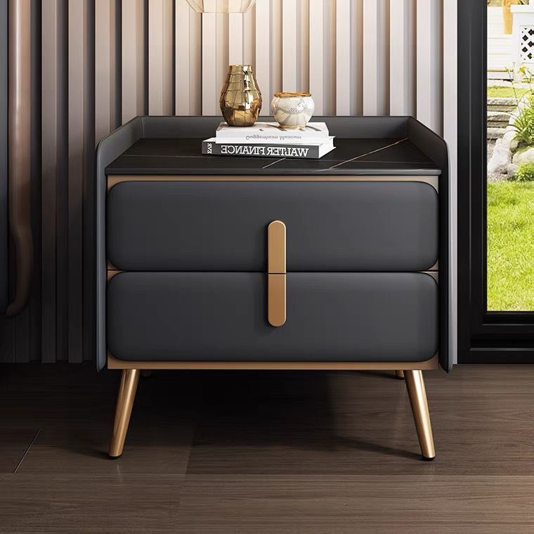 AOLIVIYA Cream Rock Slab Night - огляд і ціна Solid Wood Nightstand 2 Drawers