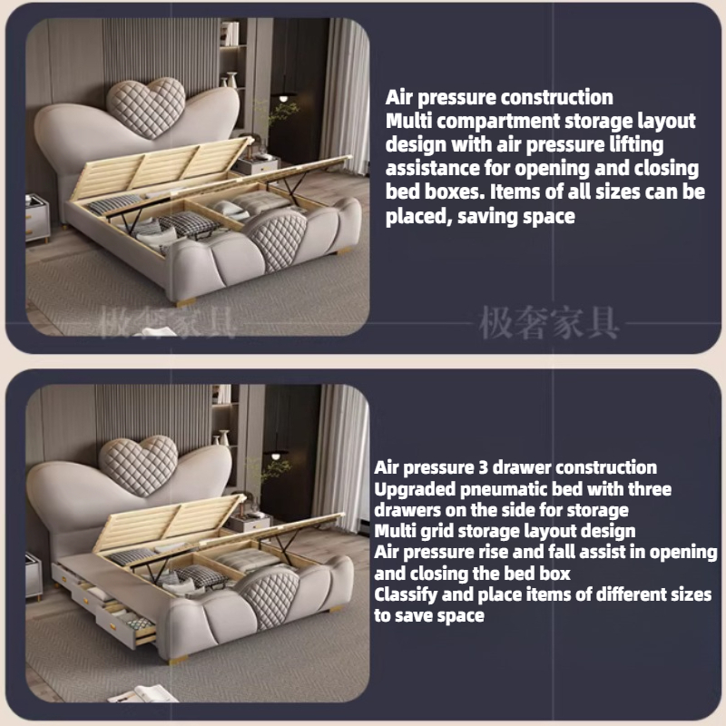 200x220cm Double Bed Queen Siz - огляд і ціна King Size Bed Frame With Storage Drawers