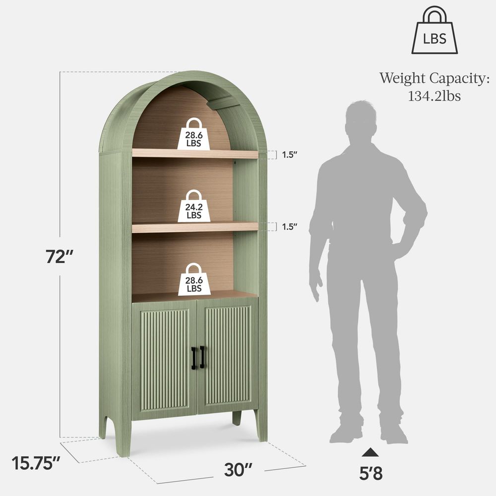 71 Tall Arched Kitchen Pantry, - огляд і ціна Storage