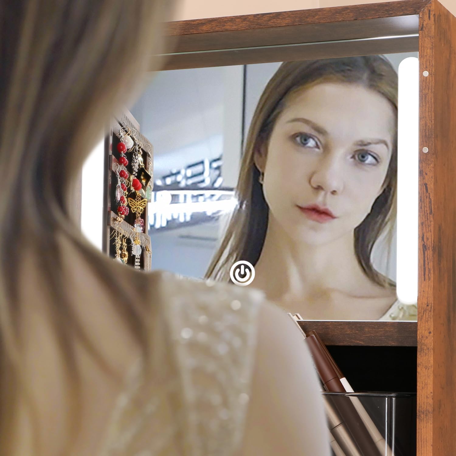 Rotating Jewelry Cabinet Vanit - огляд і ціна Full Length Mirror Jewelry Armoire