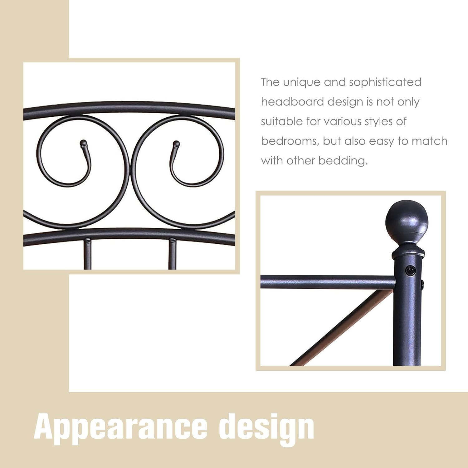 Queen Size Metal Canopy Bed Fr - огляд і ціна Canopy Bed Frame Metal Queen