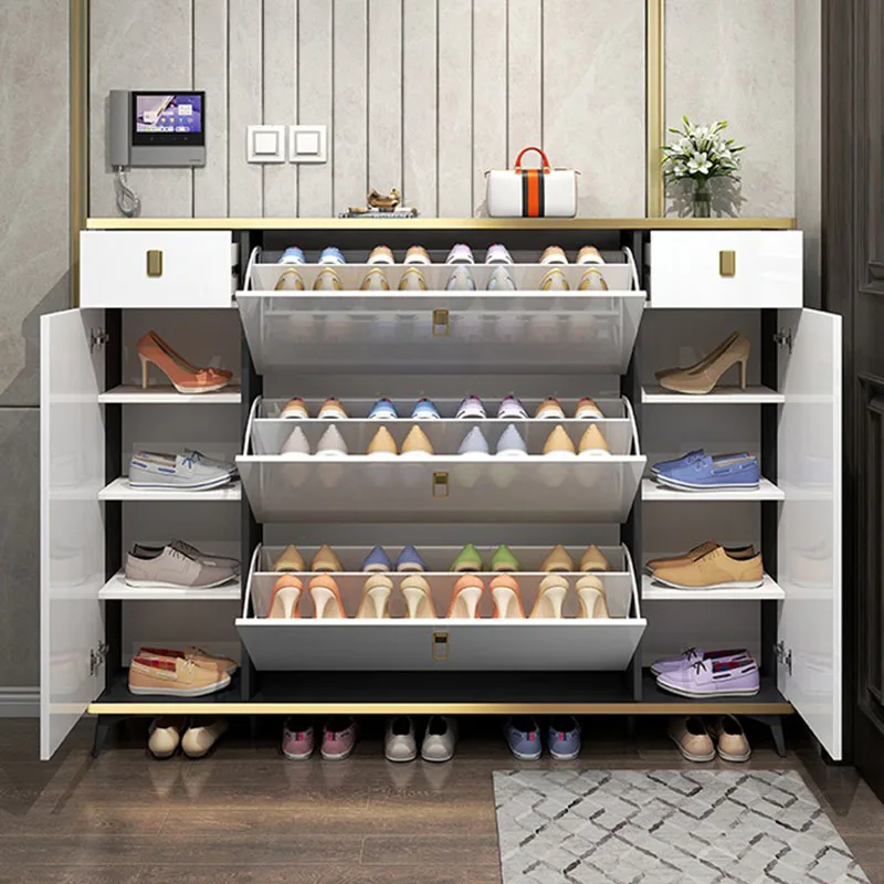 Ultra Thin Narrow Shoe Cabinet - огляд і ціна Shoe Rack Cabinet Narrow Entryway