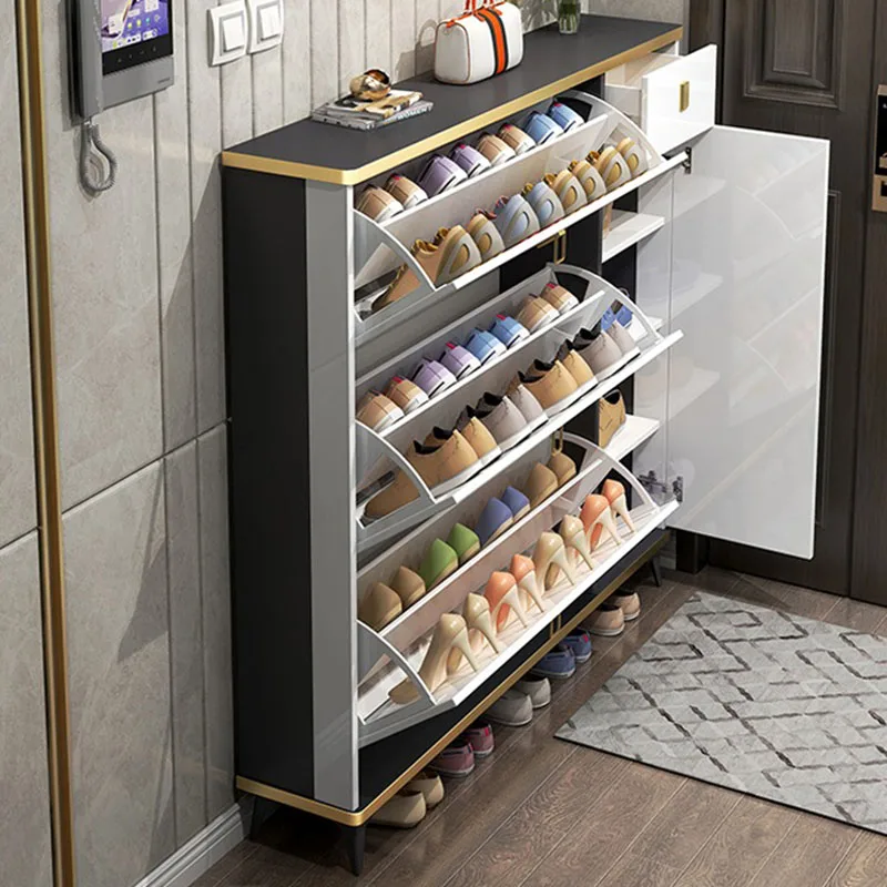 Ultra Thin Narrow Shoe Cabinet - огляд і ціна Shoe Rack Cabinet Narrow Entryway