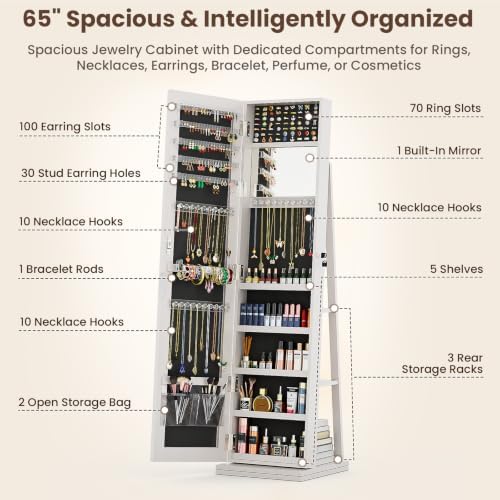 4-In-1 Jewelry Cabinet Jewelry - огляд і ціна Full Length Mirror Jewelry Armoire