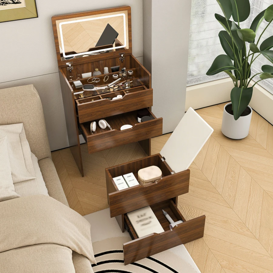 3-in-1 Vanity Desk with Flip T - огляд і ціна Dressing Table Vanity With Lighted Mirror