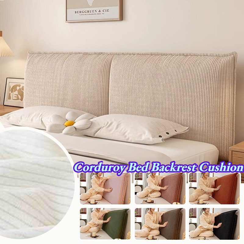Corduroy Bed Backrest Cushion  - огляд і ціна Headboard Cushion Backrest Tatami