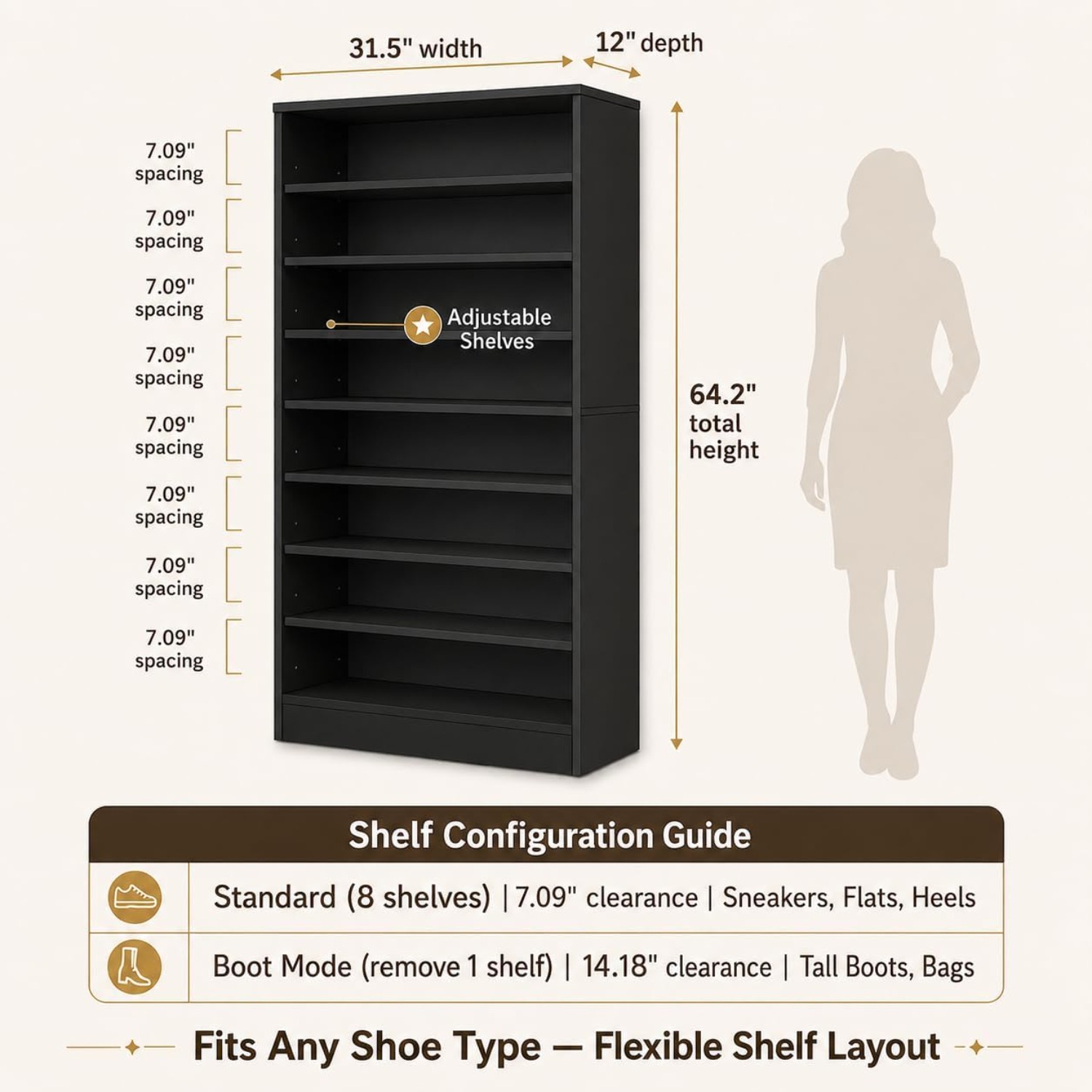 9-Tier Tall Shoe Rack Cabinet  - огляд і ціна Shoe Rack Cabinet Narrow Entryway