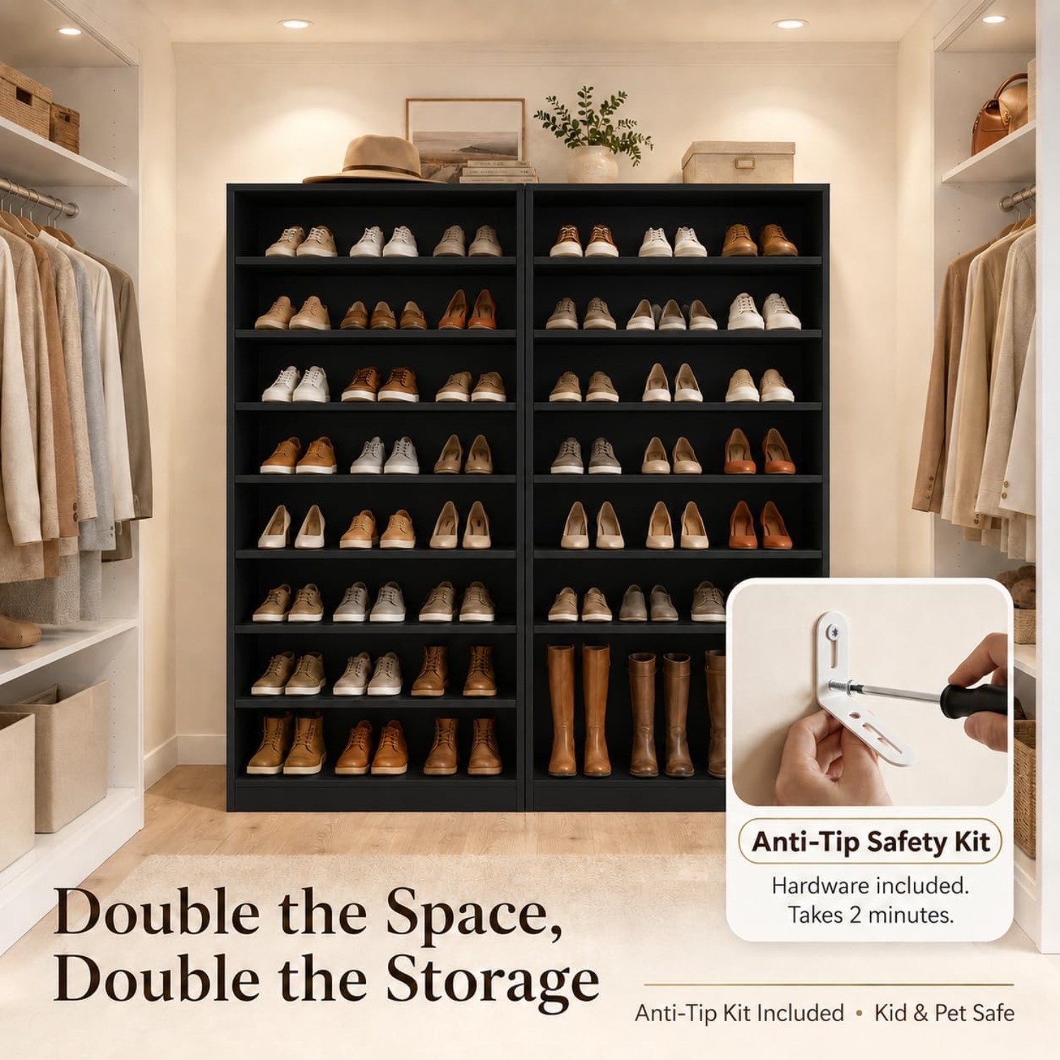 9-Tier Tall Shoe Rack Cabinet  - огляд і ціна Shoe Rack Cabinet Narrow Entryway