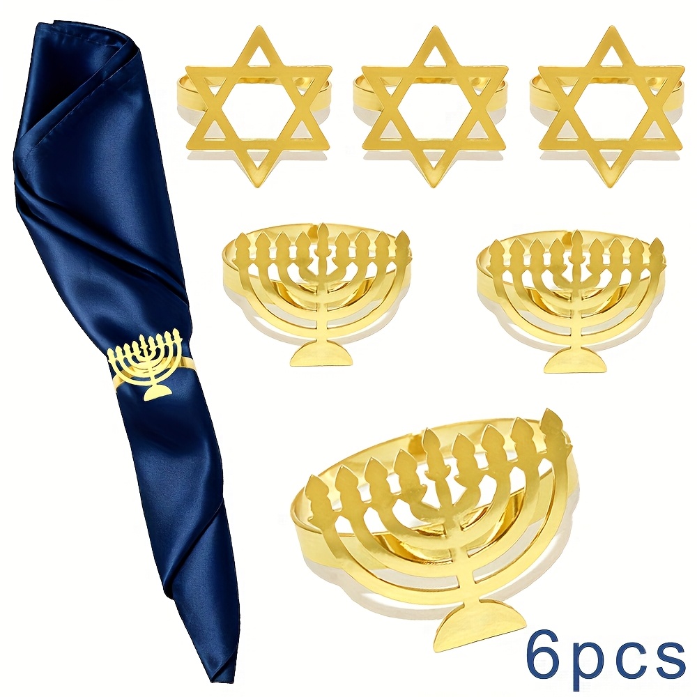 6Pcs Hanukkah Menorah Napkin R - огляд і ціна Tables