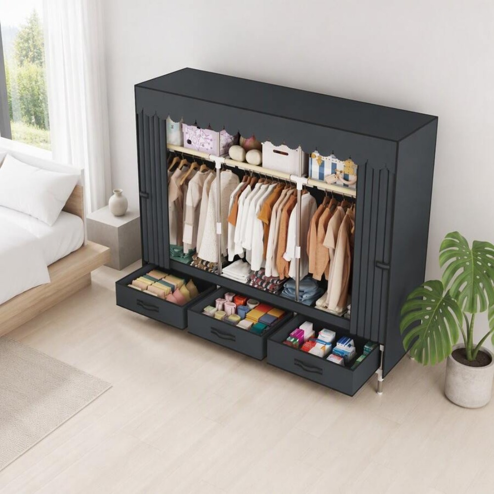 Portable Wardrobe Closet with  - огляд і ціна Wardrobe Closet Portable Fabric Cover