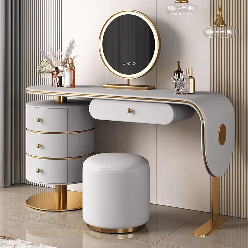 Custom High Quality Wooden Dre - огляд і ціна Dressing Table Vanity With Lighted Mirror