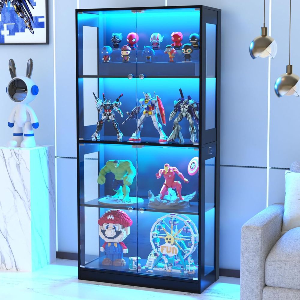 65 Glass Door Display Cabinet, - огляд і ціна Storage
