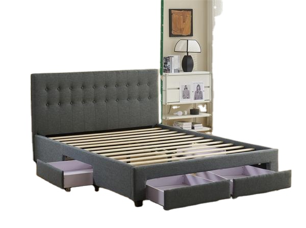 Modern  Double Bed Frame with  - огляд і ціна King Size Bed Frame With Storage Drawers