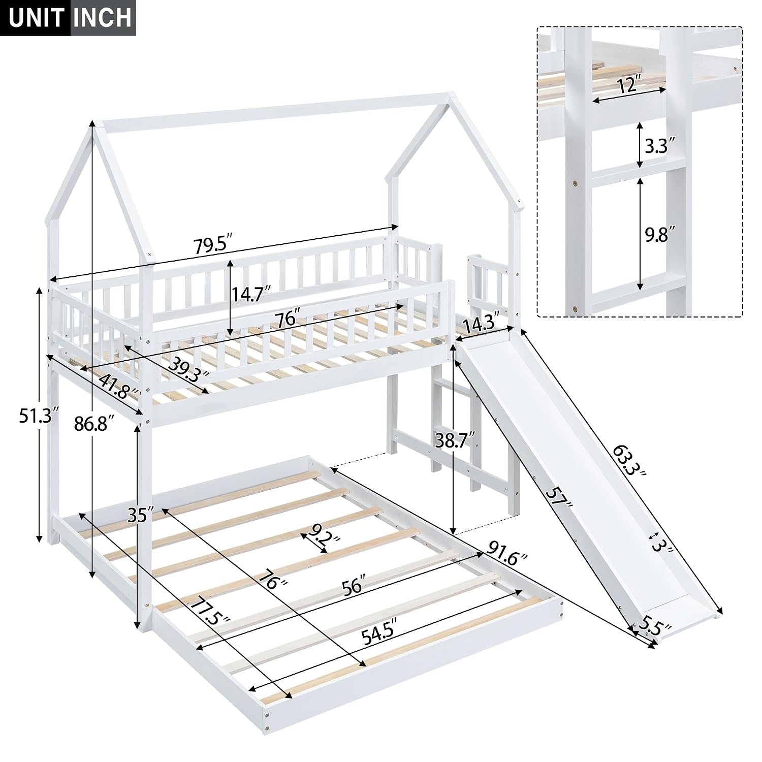 House Bunk Bed with Stairs and - огляд і ціна Bunk Bed With Stairs And Slide
