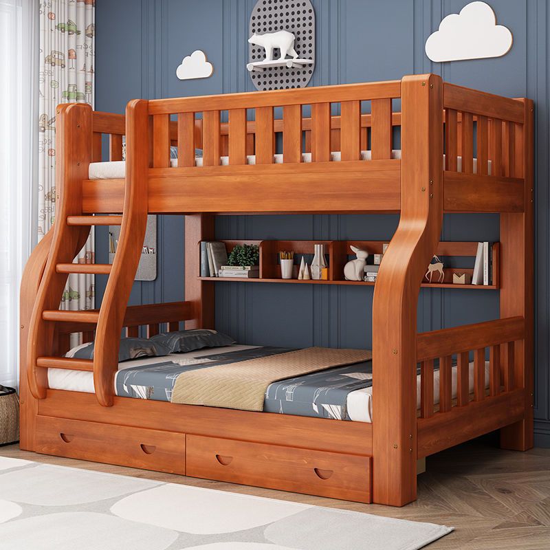 ko- Girls Adults Solid Wood Fr - огляд і ціна Bunk Bed With Stairs And Slide