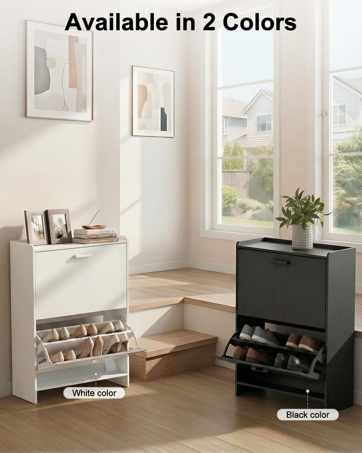 #Narrow Shoe Cabinet with 2 Fl - огляд і ціна Shoe Rack Cabinet Narrow Entryway