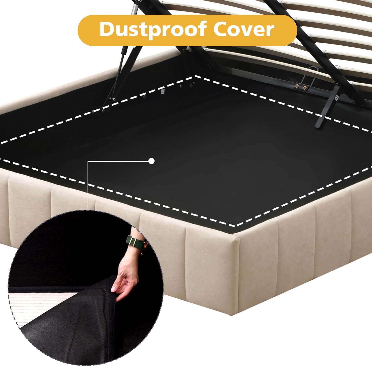 Full Size Lift Up Storage Bed  - огляд і ціна Gas Lift Storage Bed Hydraulic