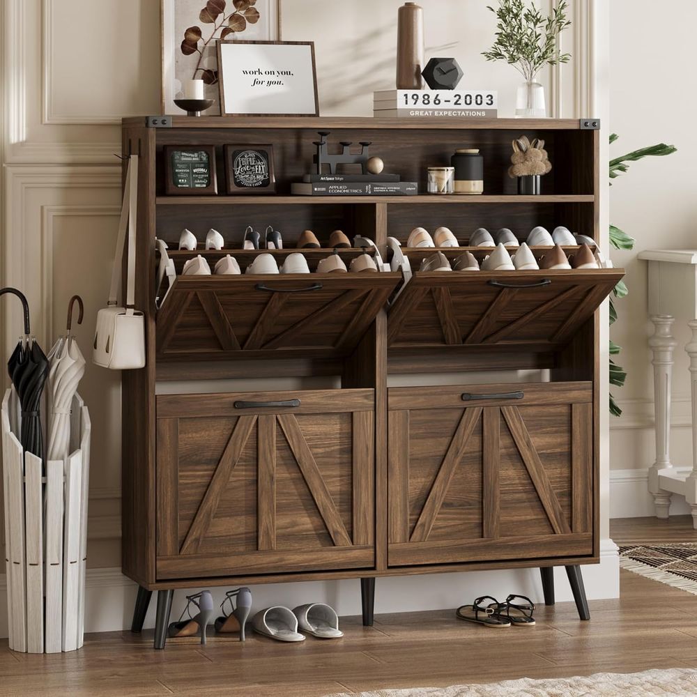 Shoe Cabinet with 4 lip Ders,a - огляд і ціна Shoe Rack Cabinet Narrow Entryway