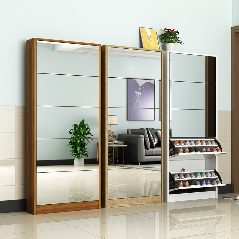 Modern Wooden Shoe Cabinet wit - огляд і ціна Shoe Rack Cabinet Narrow Entryway