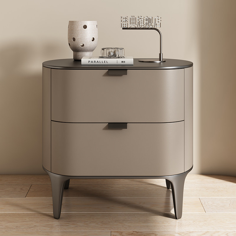 Luxury Nightstands Microfiber  - огляд і ціна Solid Wood Nightstand 2 Drawers