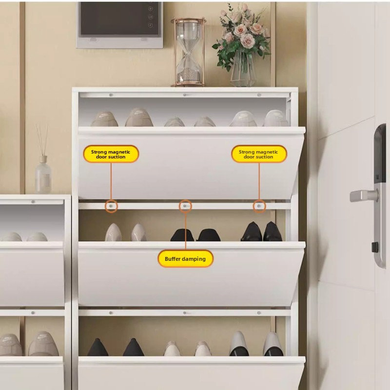Modern Slim Shoe Cabinet, Larg - огляд і ціна Shoe Rack Cabinet Narrow Entryway