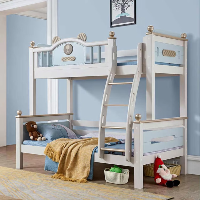 Modern Simple Solid Wood Multi - огляд і ціна Bunk Bed With Stairs And Slide