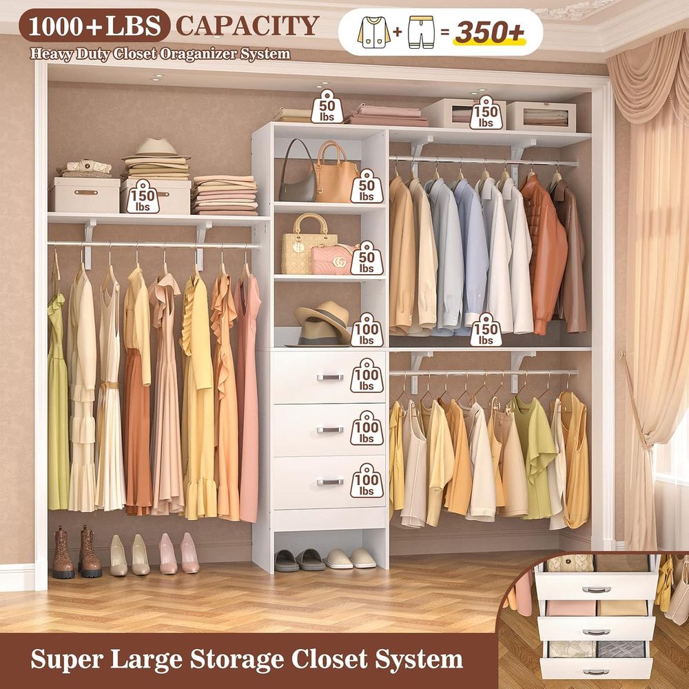 8T Closet System, 96'' Closet  - огляд і ціна Bedroom Furniture