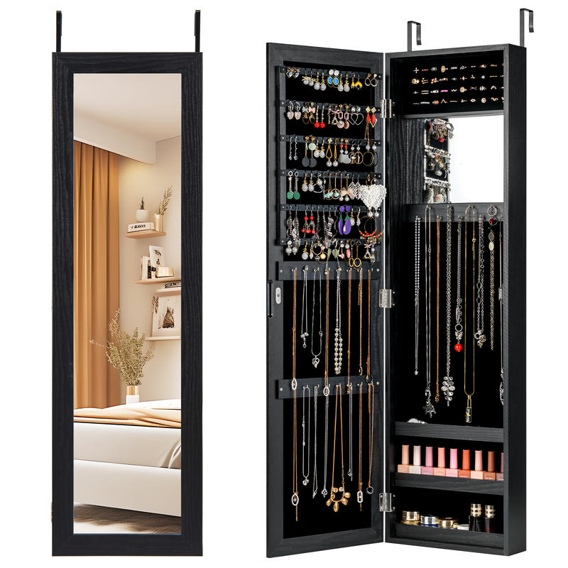Locked Jewelry Armoire, Wall M - огляд і ціна Full Length Mirror Jewelry Armoire