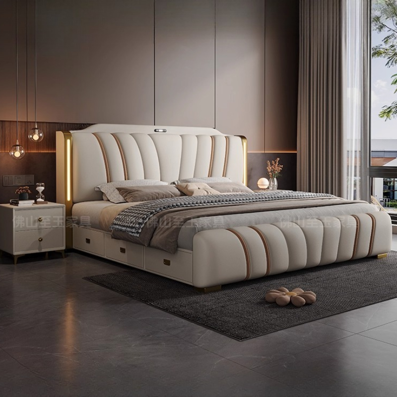 180x200CM with queen wooden be - огляд і ціна King Size Bed Frame With Storage Drawers