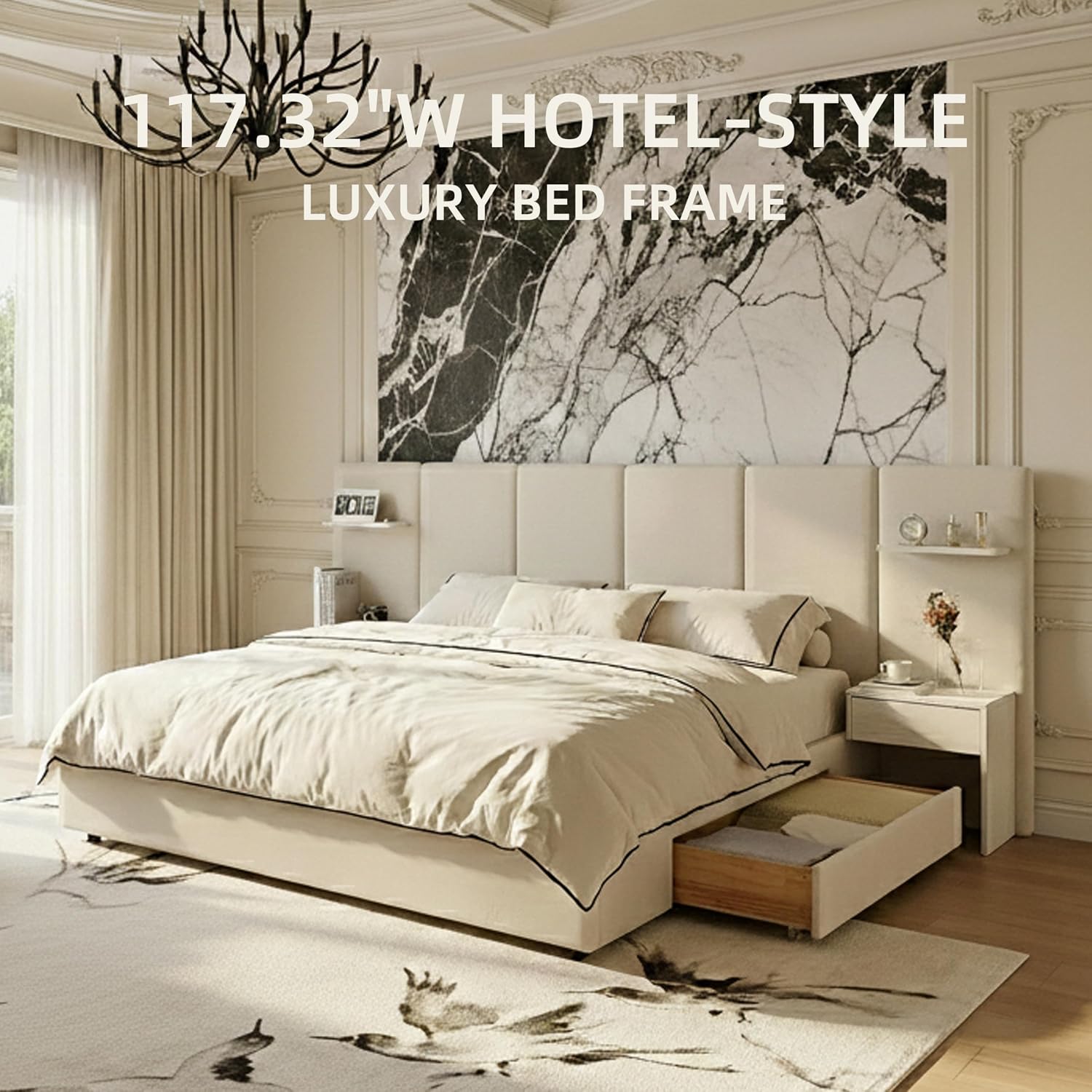 King Size Bed Frame with Stora - огляд і ціна King Size Bed Frame With Storage Drawers