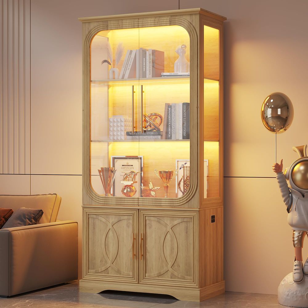 Display Cabinet with Glass Doo - огляд і ціна Storage