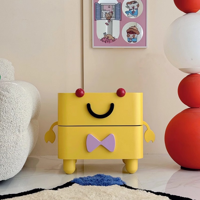 Cartoon Bedside Table,Home Fur - огляд і ціна Solid Wood Nightstand 2 Drawers