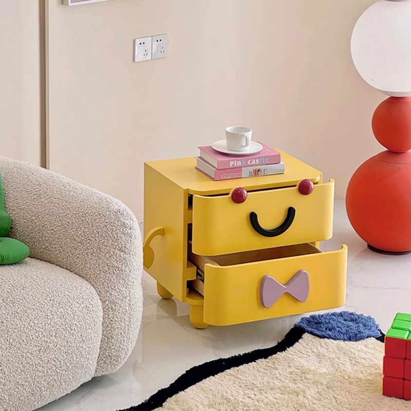 Cartoon Bedside Table,Home Fur - огляд і ціна Solid Wood Nightstand 2 Drawers
