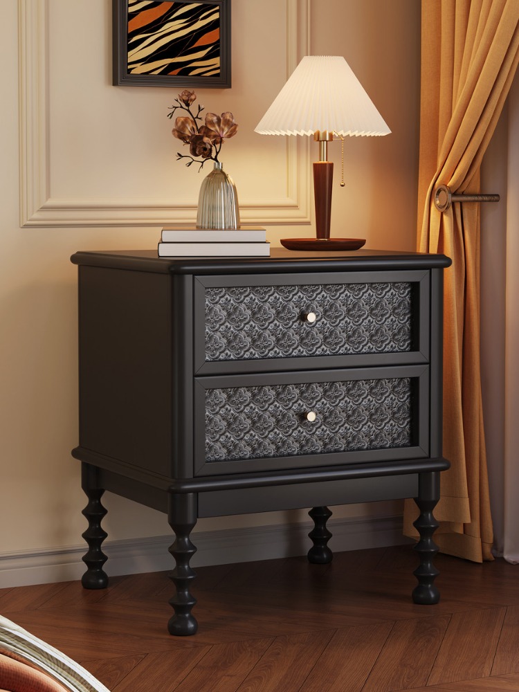 Vintage Nightstands Printed Gl - огляд і ціна Solid Wood Nightstand 2 Drawers
