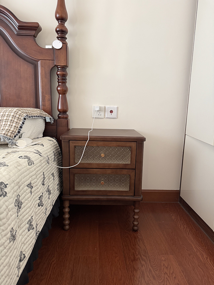 Vintage Nightstands Printed Gl - огляд і ціна Solid Wood Nightstand 2 Drawers