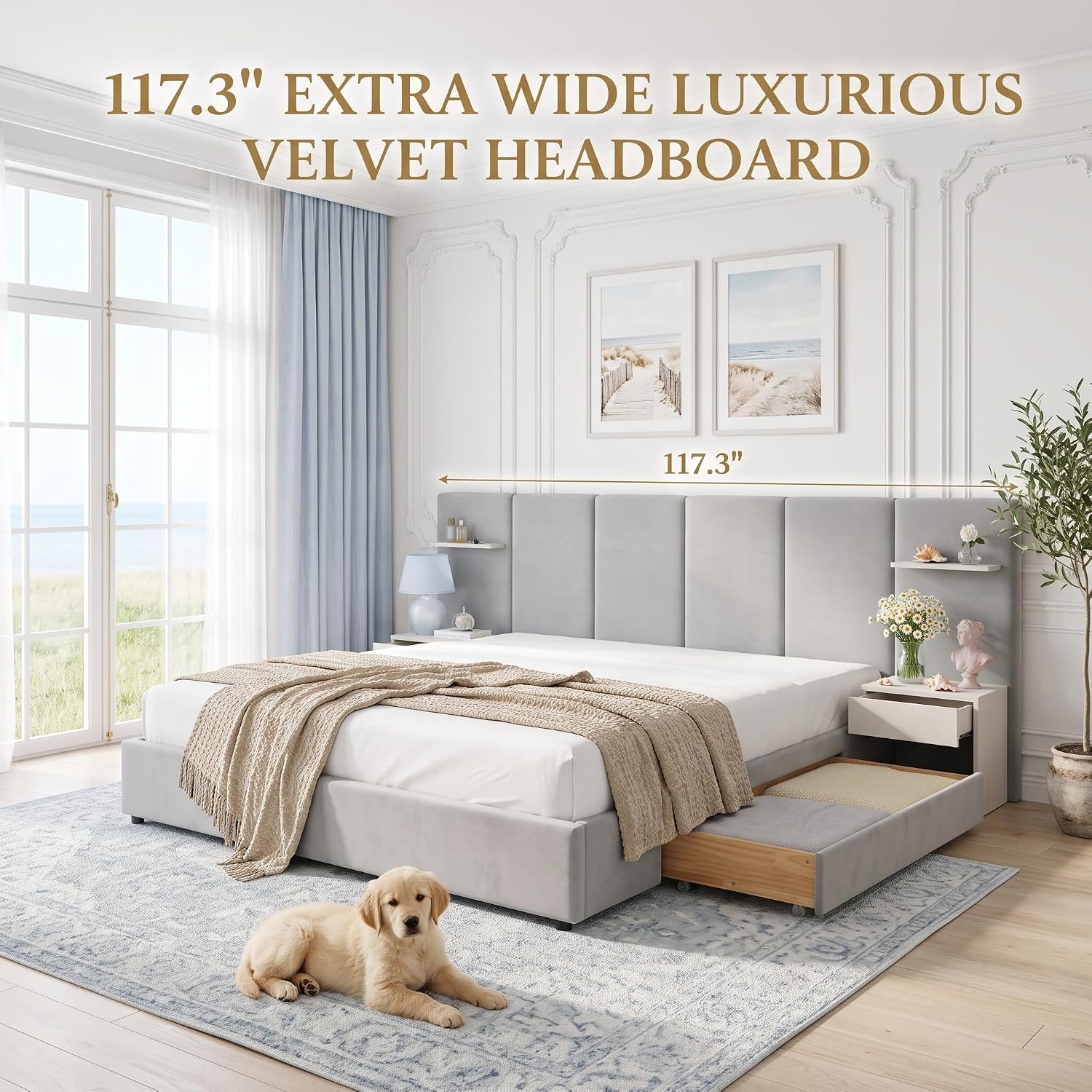 King Size Bed Frame with Stora - огляд і ціна King Size Bed Frame With Storage Drawers