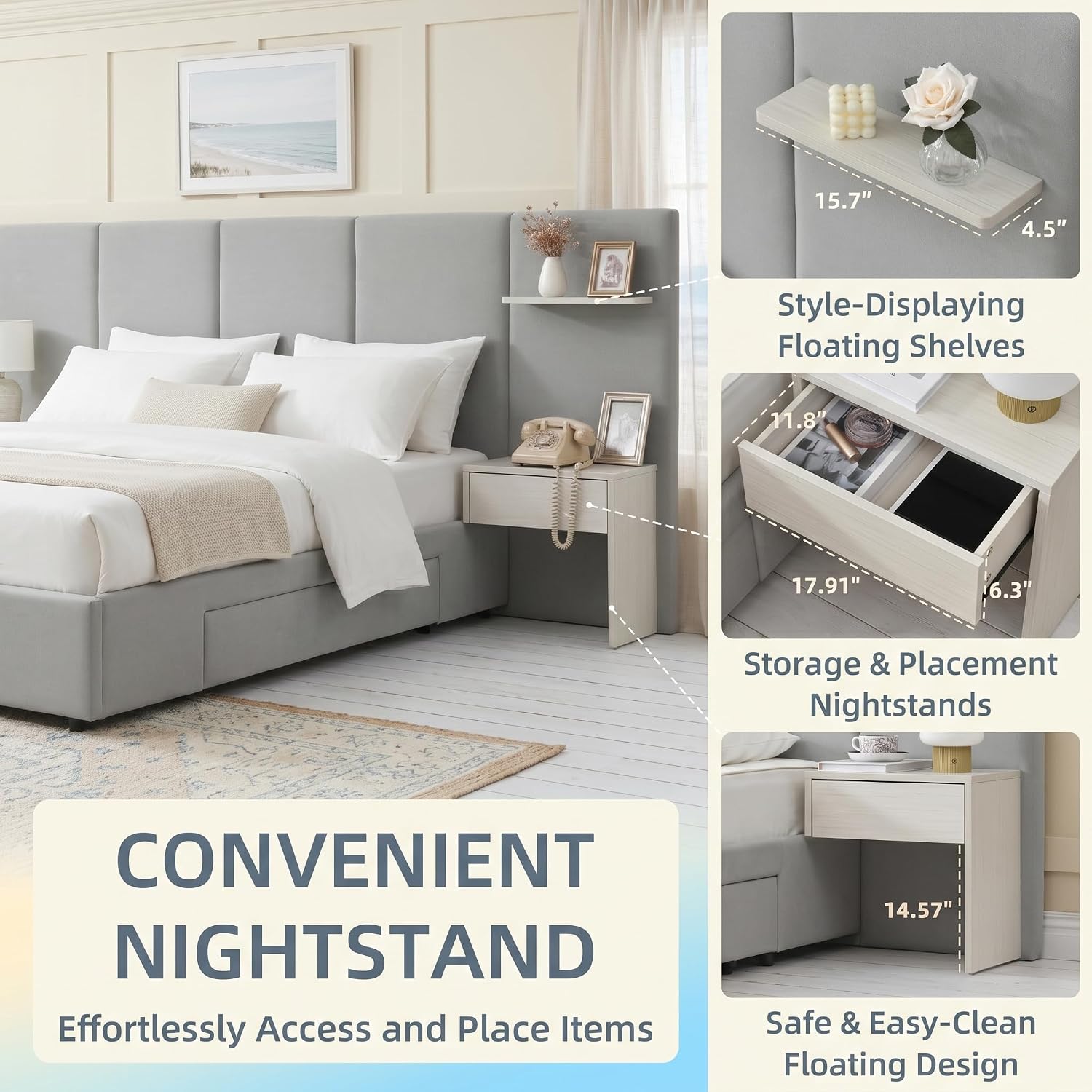 King Size Bed Frame with Stora - огляд і ціна King Size Bed Frame With Storage Drawers