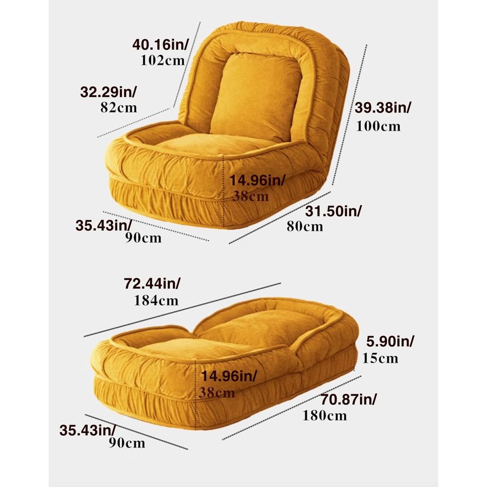Foldable Lazy Sofa Bed Floor C - огляд і ціна Sofas
