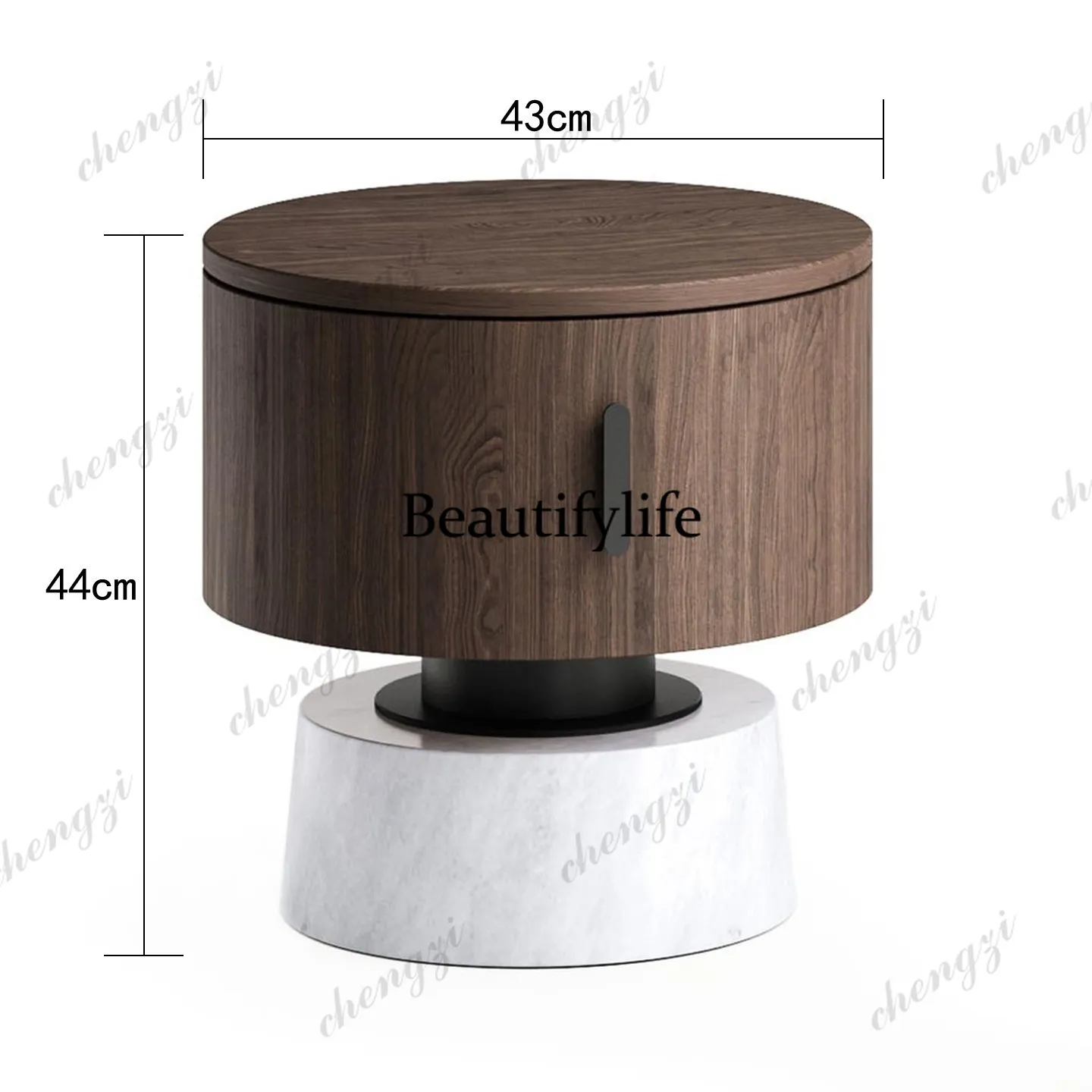 C178Round solid wood bedside t - огляд і ціна Tables