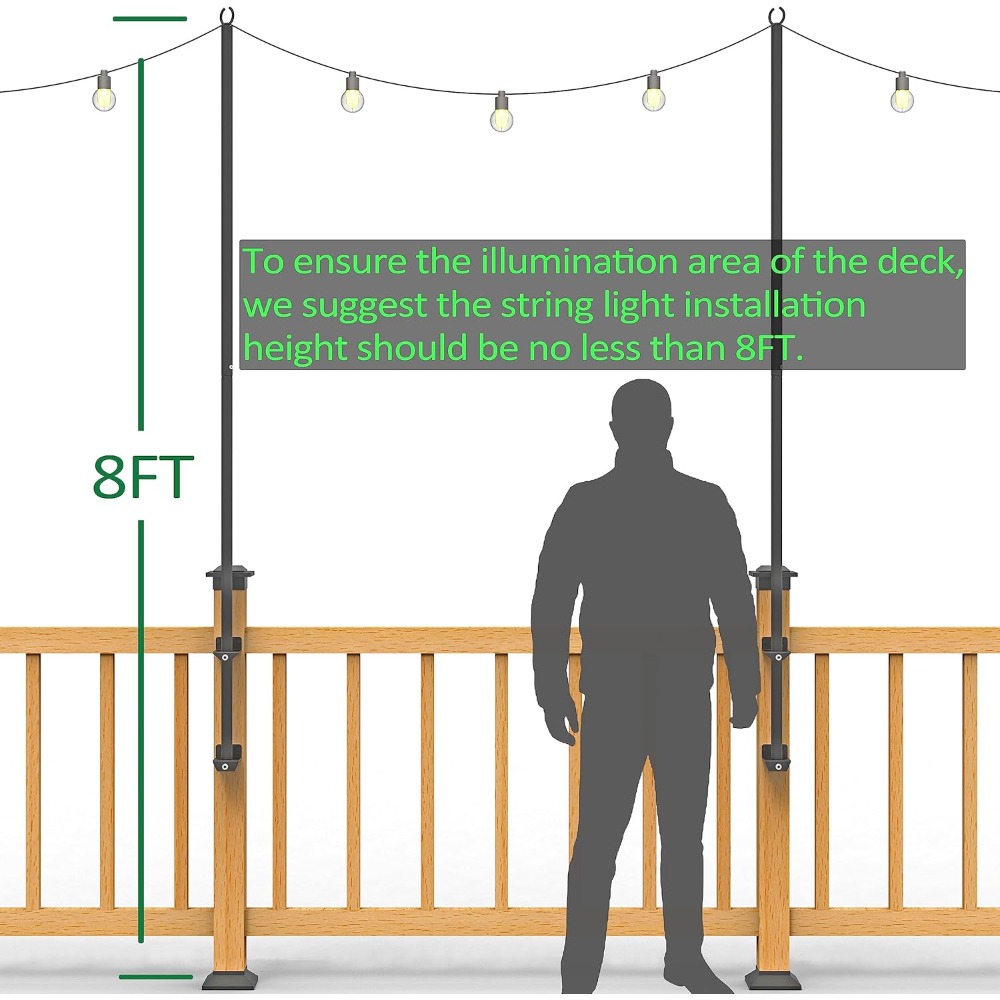 2 pack string light poles - st - огляд і ціна Outdoor Furniture