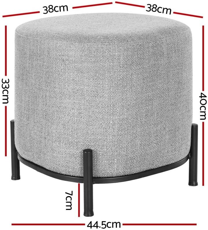 **/Ottoman, Round Footstool Lo - огляд і ціна Bedroom Furniture