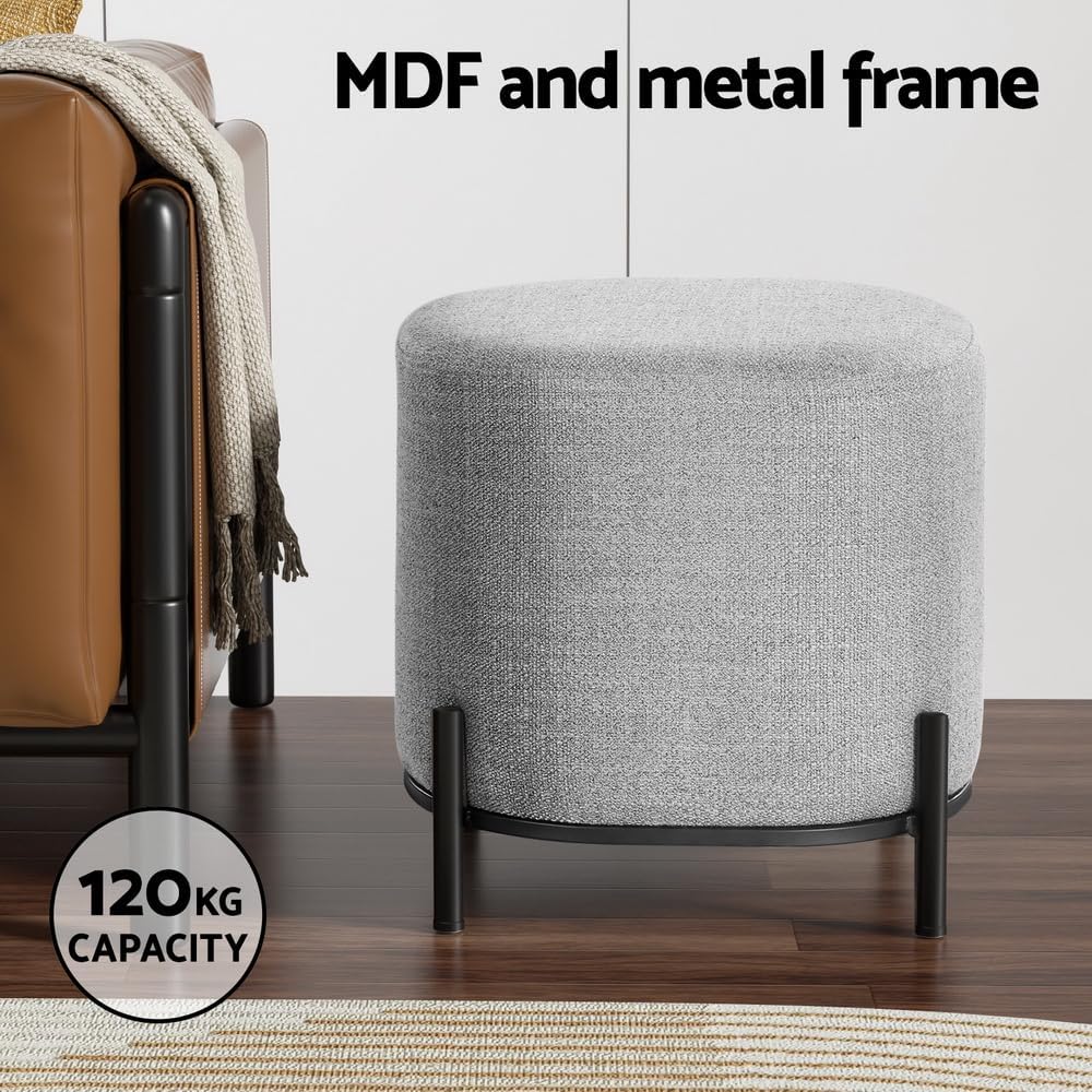 **/Ottoman, Round Footstool Lo - огляд і ціна Bedroom Furniture