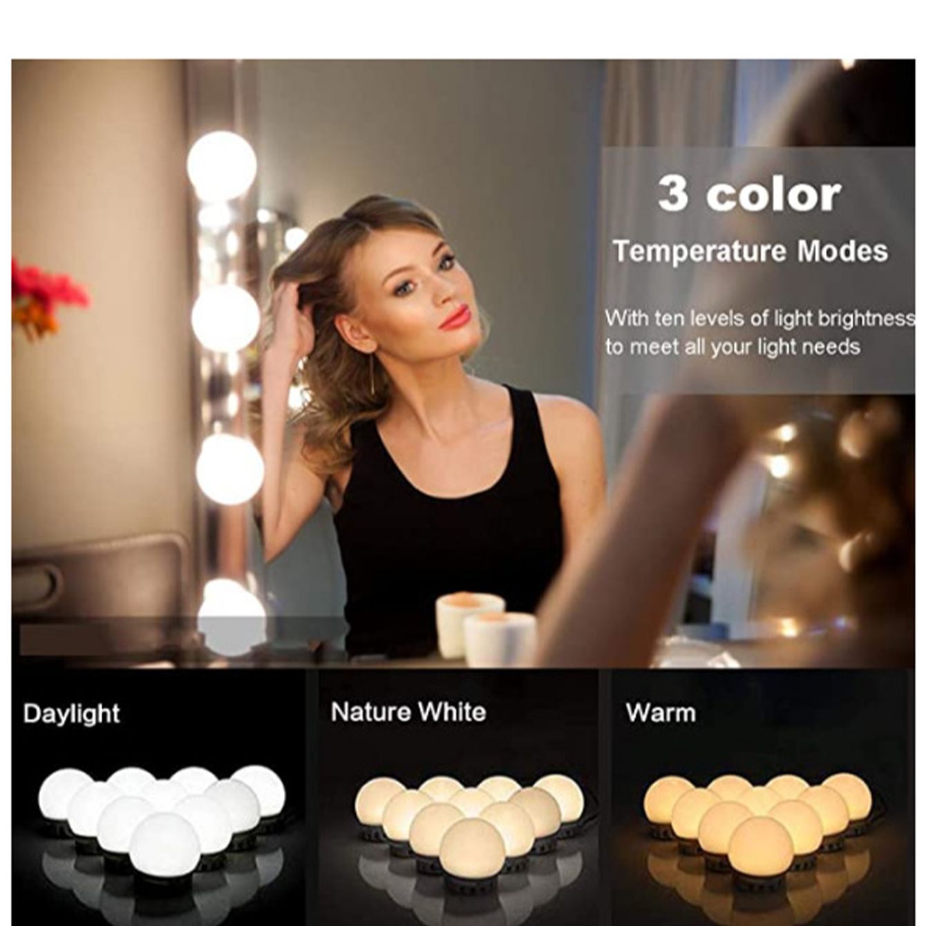 LED Makeup Mirror Light Bulbs  - огляд і ціна Dressing Table Vanity With Lighted Mirror