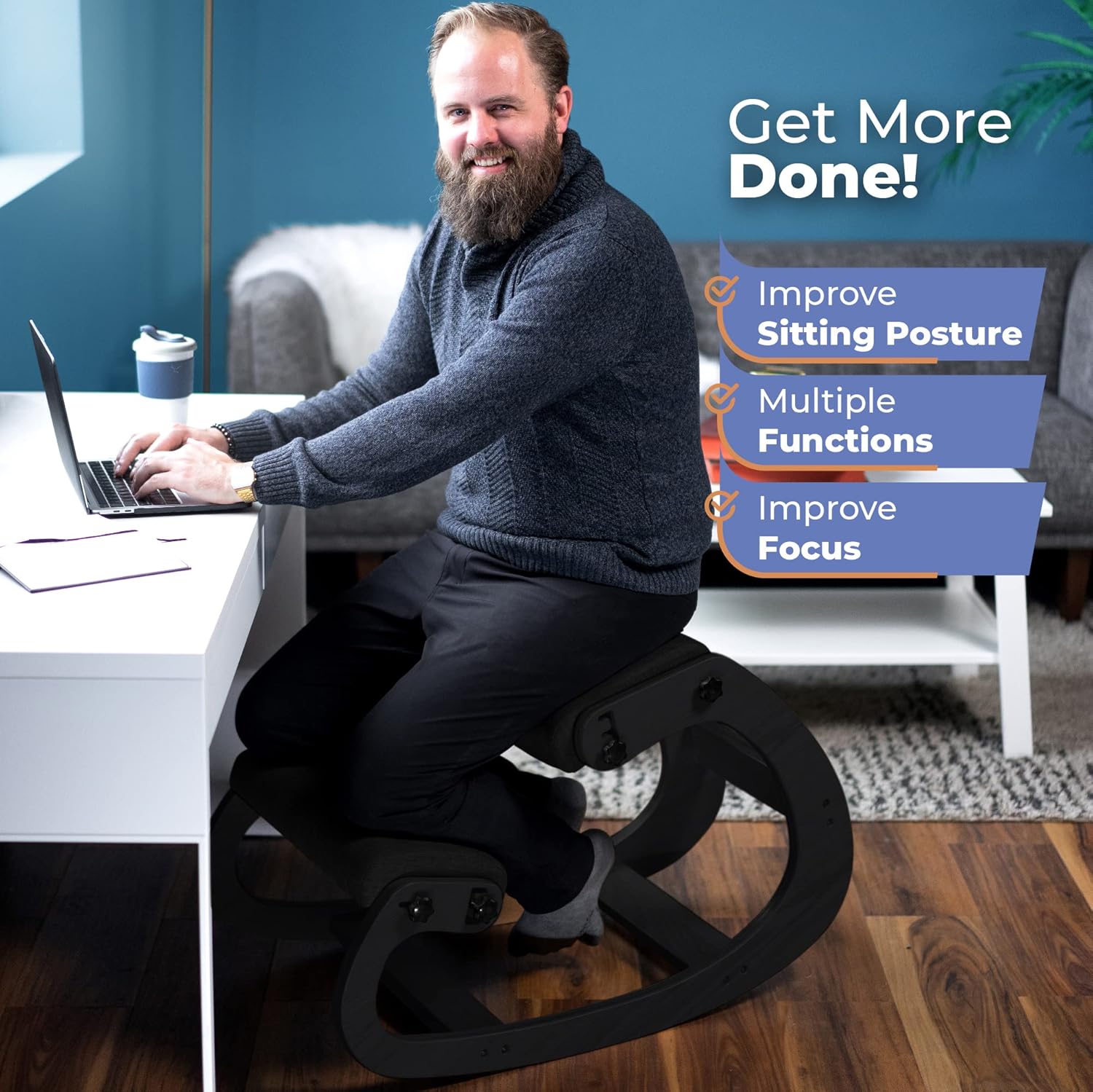 Ergonomic Wooden Kneeling Chai - огляд і ціна Chairs