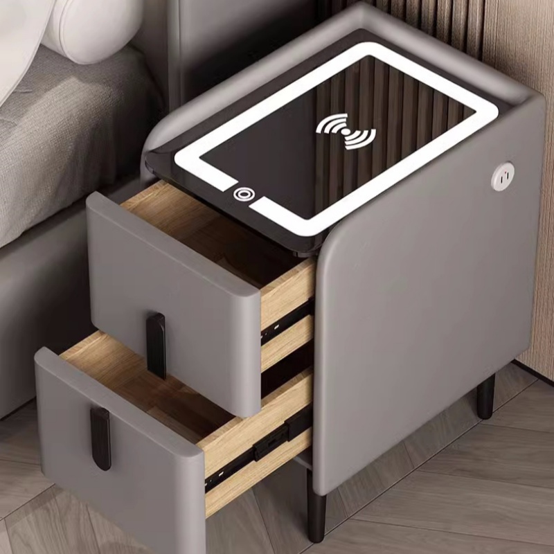 Nordic Style Smart Bedside Tab - огляд і ціна Solid Wood Nightstand 2 Drawers