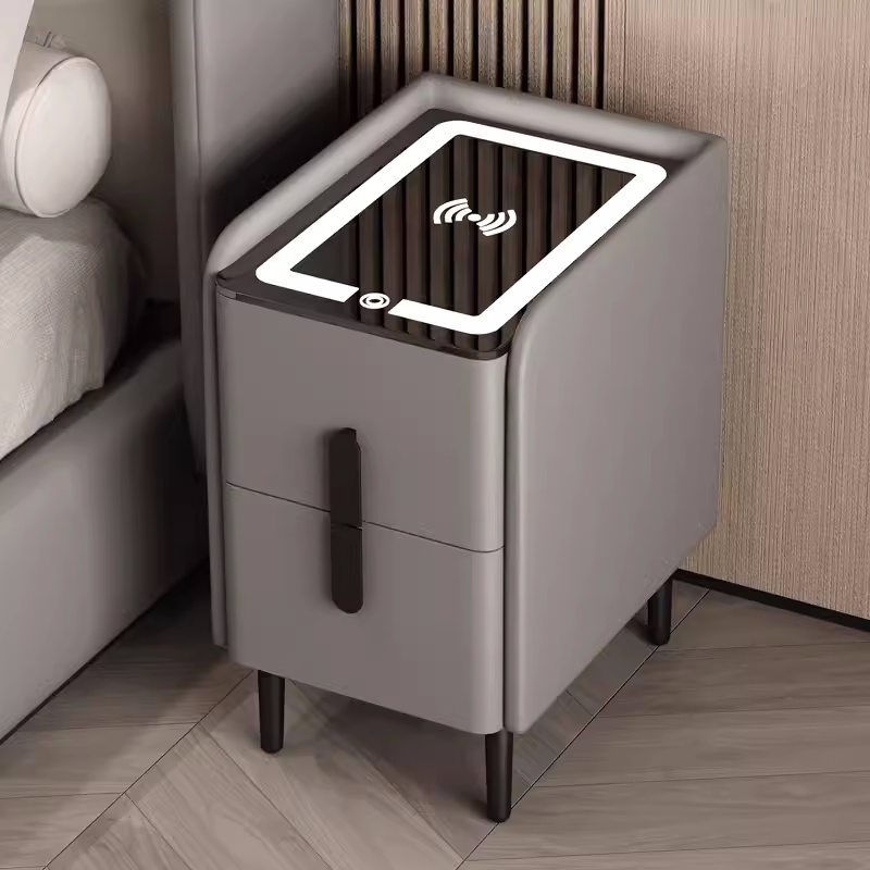 Nordic Style Smart Bedside Tab - огляд і ціна Solid Wood Nightstand 2 Drawers