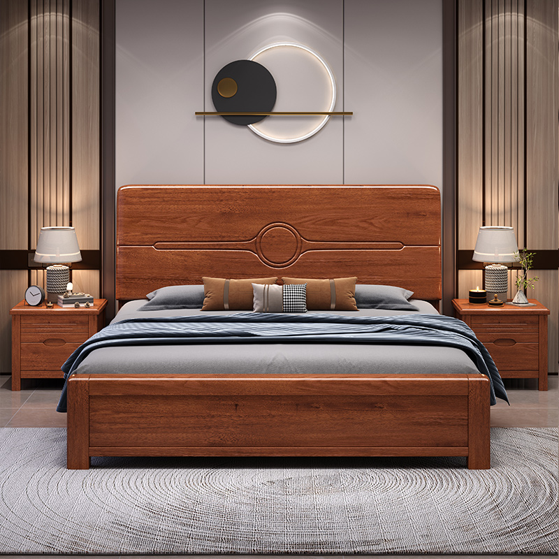 @￥Walnut Solid Wood Bed Simple - огляд і ціна Gas Lift Storage Bed Hydraulic